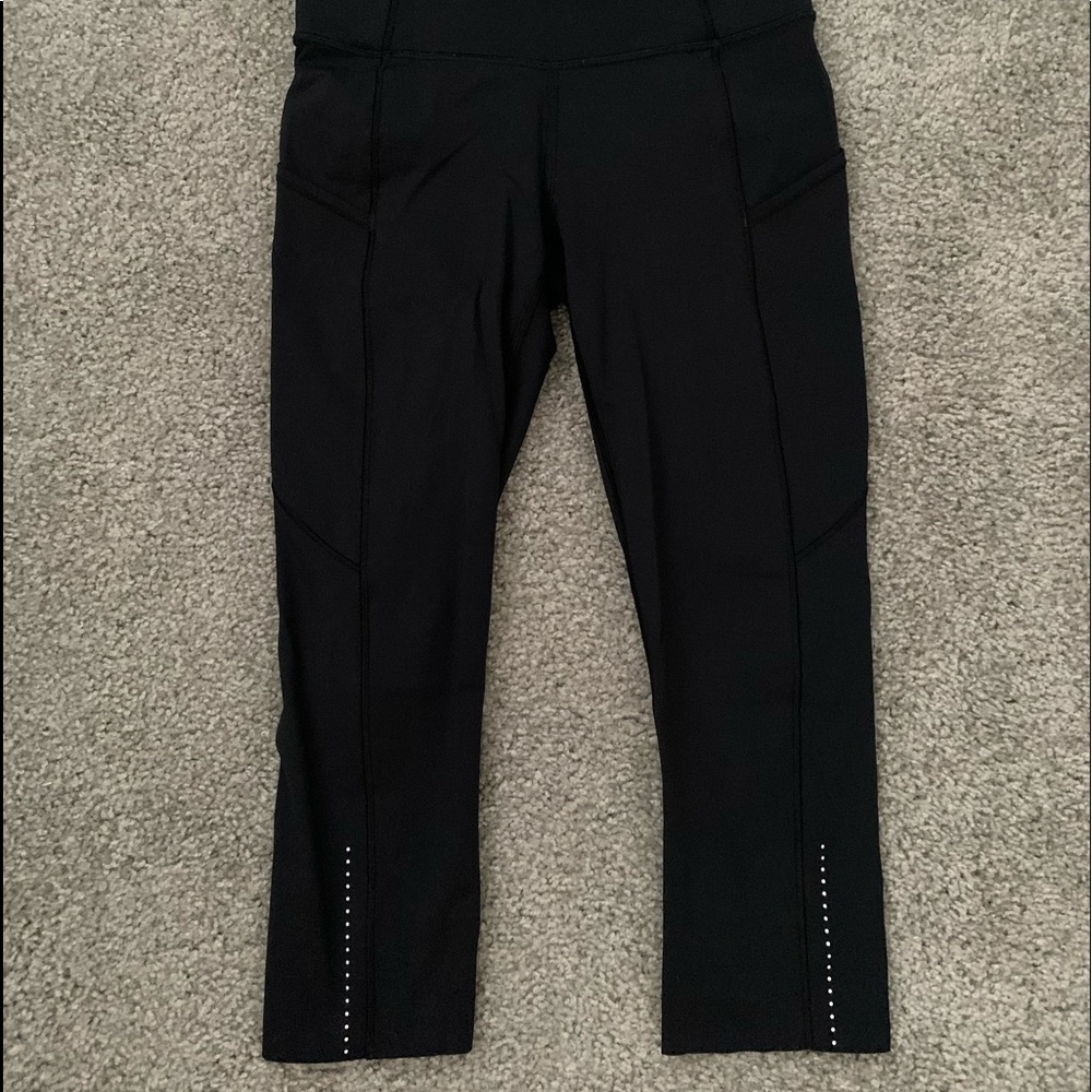 Lululemon Fast and Free Crop: REFLECTIVE!!! - Picture 2 of 3